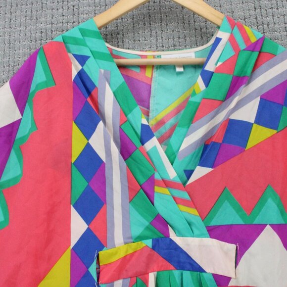 Jealous Tomato Tunic Top Womens Small S Designer Multicolor Geometrical Pattern - Picture 2 of 10